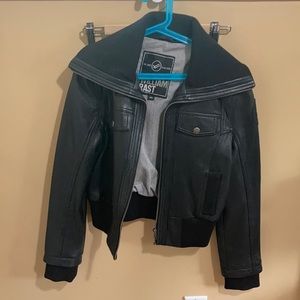 Women’s leather Moto jacket nwot sz M William Rast